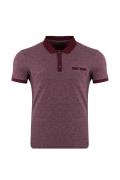 Burgundy Red Plus Size Regular Pocket Polo T-Shirt