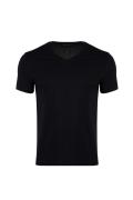 Regular Fit V Yaka %100 Pamuk Kısa Kollu Basic T-Shirt	