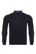 Big Size Classic Pattern Polo Neck Sweatshirt