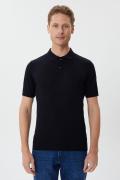 Classic Patterned Polo Neck Knitwear T-Shirt with Snap Fasteners
