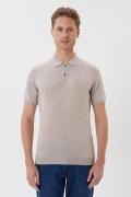 Classic Patterned Polo Neck Knitwear T-Shirt with Snap Fasteners