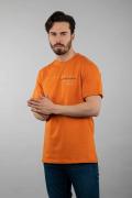 Orange Oversize 100% Cotton Printed T-Shirt