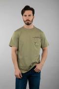 Oversize Fit Crew Neck Pocket 100% Cotton Short Sleeve Printed Combed Cotton T-Shirt