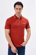 Polo Yaka Regular Fit Cepli Erkek Düğme Detaylı T-Shirt
