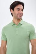 Regular Fit Polo Yaka %100 Pamuk Nakış Detaylı Erkek T-Shirt	