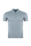 Regular Fit Polo Neck Short Sleeved Jacquard T-Shirt