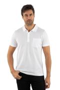 Regular Fit Polo Collar Classic Pocket 100% Cotton Short Sleeved Basic Combed Cotton T-Shirt