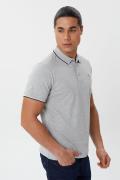 Regular Fit Polo Neck T-Shirt with Embroidery Detail