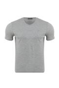 Regular Fit V Yaka %100 Pamuk Kısa Kollu Basic Penye T-Shirt