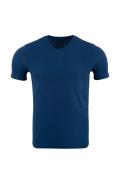 Regular Fit V Yaka %100 Pamuk Kısa Kollu Basic Penye T-Shirt