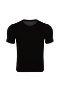  Black Plus Size 100% Cotton Crew Neck T-Shirt