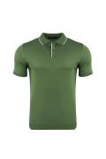 Y.Yeşil Regular Çıt-Çıtlı Triko Tişört